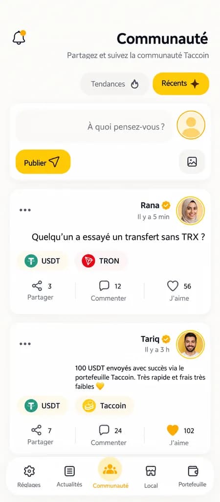 Partagez et suivez sans quitter le portefeuille