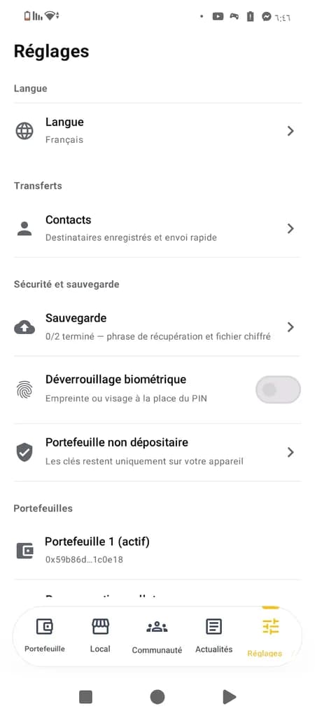 La sécurité d'abord — vos clés sur votre appareil