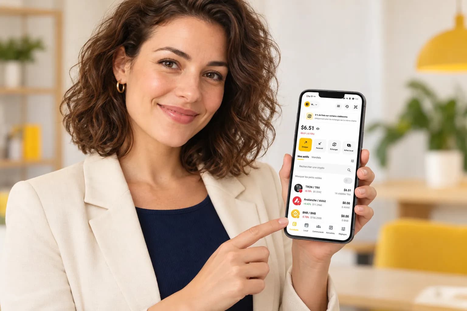 Écrans de l'application Taccoin Wallet en français